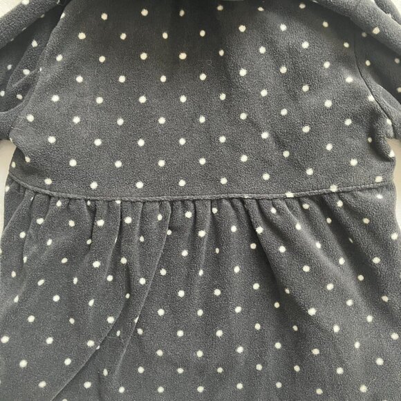 Carter’s 18M Black Polka Dot Hooded Fleece Peacoat EUC Toddler Girl - Picture 14 of 16
